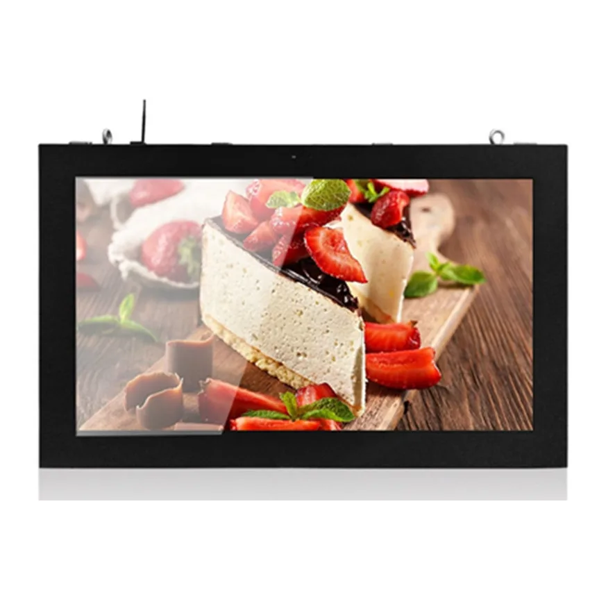 Spedizione gratuita 55 pollici montaggio a parete 3500 nit Android wireless IP65 display pubblicitario TV esterna impermeabile