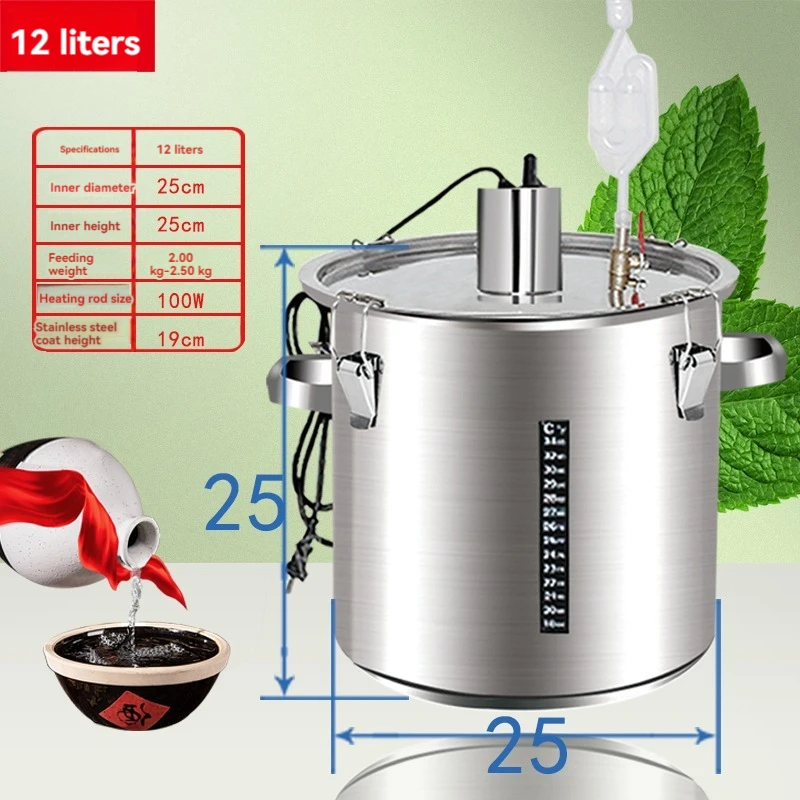 Barril de fermentação de temperatura constante barril de vinho fermentador de aço inoxidável aquecimento vinho equipamento de fermentação de frutas