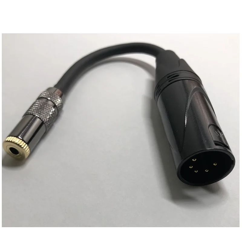 for HIFIs Males 5 Pin XLRs Balances to 3.5mm Females Audios Cables Stages for  XLRs Headphones Adapters Cables