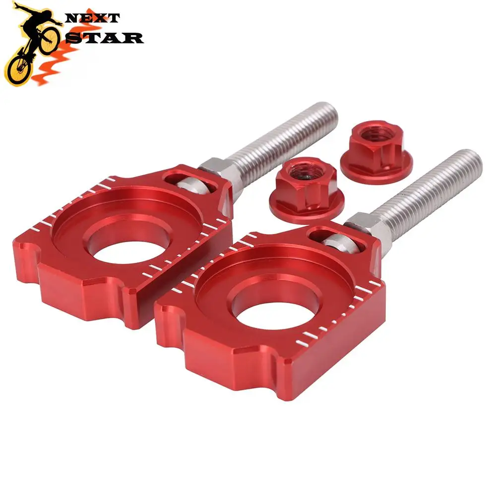 Motorcycle CNC Red Adjustable Axle Block Chain Adjuster For HONDA CRF250L CRF250M CRF 250L 250M 250R 300L CRF250R ALLY  CRF300L