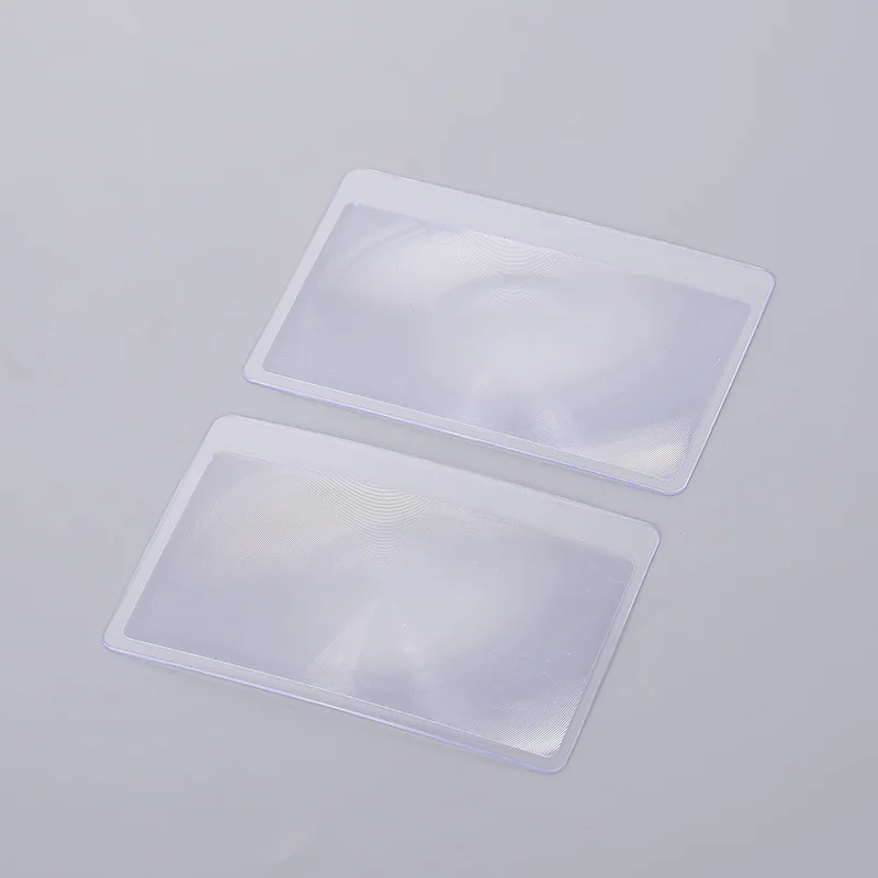 Imagem -02 - Lupa Plástica Transparente Lente de Lupa 3x Lupa do Cartão de Crédito Bolso da Carteira Fresnel Lido