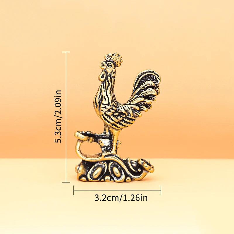 Geluk En Fortuin Haan Ornament Grote Pik Bronzen Beeldjes Massief Puur Messing Beeldjes Studie Desktop Decoraties Home Decor