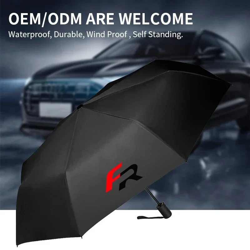 1pcs Car Fully Automatic Folding Windproof Umbrella Sunshade for Seat Leon FR Altea Ibiza Toledo Cordoba Arona Car Accessories