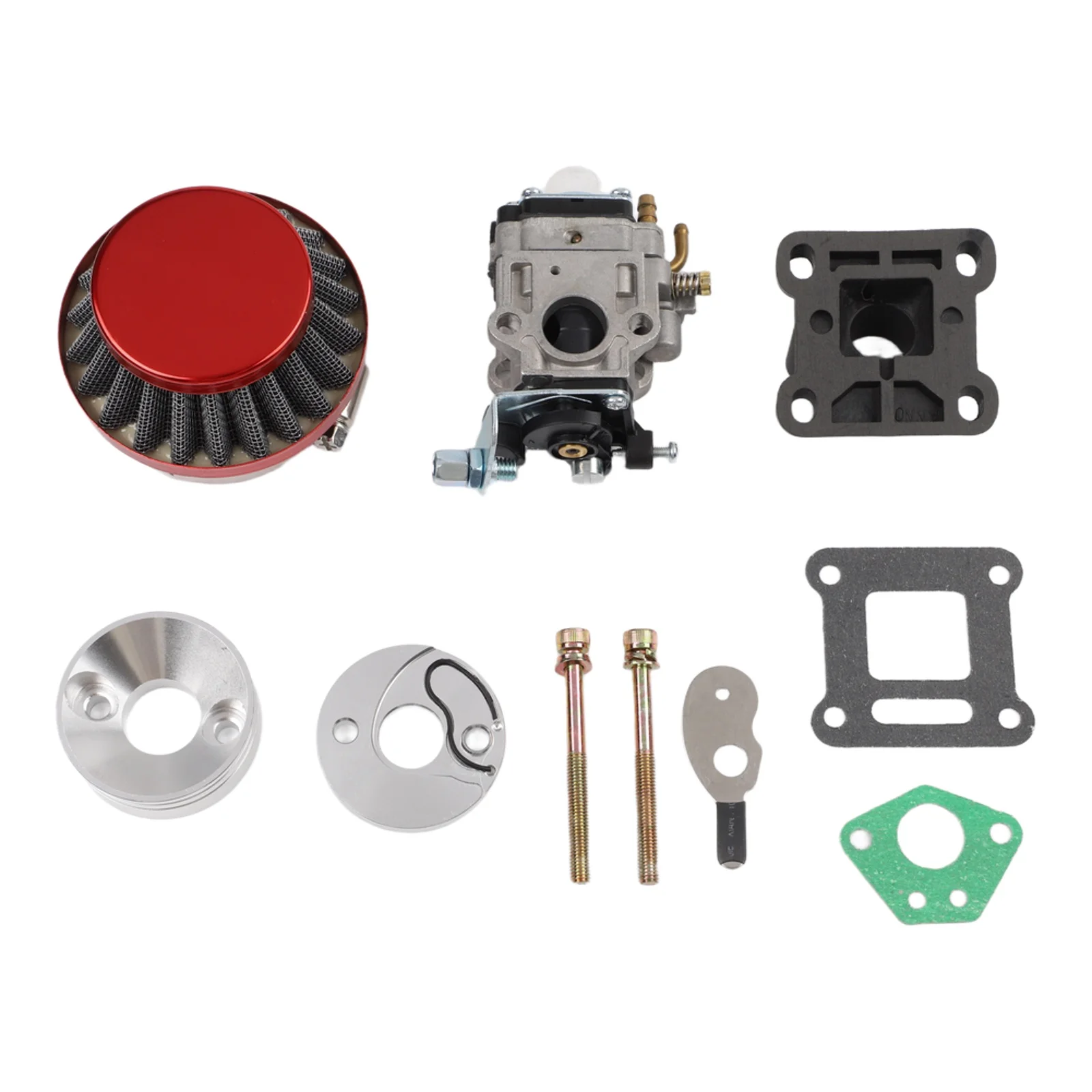 Carburetor Rebuild Kit 15mm With Air Filter For 2-Stroke 47cc 49cc Motorcycle Pocket Bike Engine Maintenance Tool