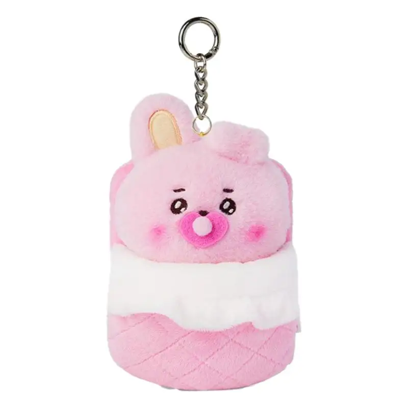 Anime Cartoon Bt21 Korean Popular Trendy Plush Doll Pendant Y2K Cute Doll Car Keychain School Bag Pendant Gift for Friends