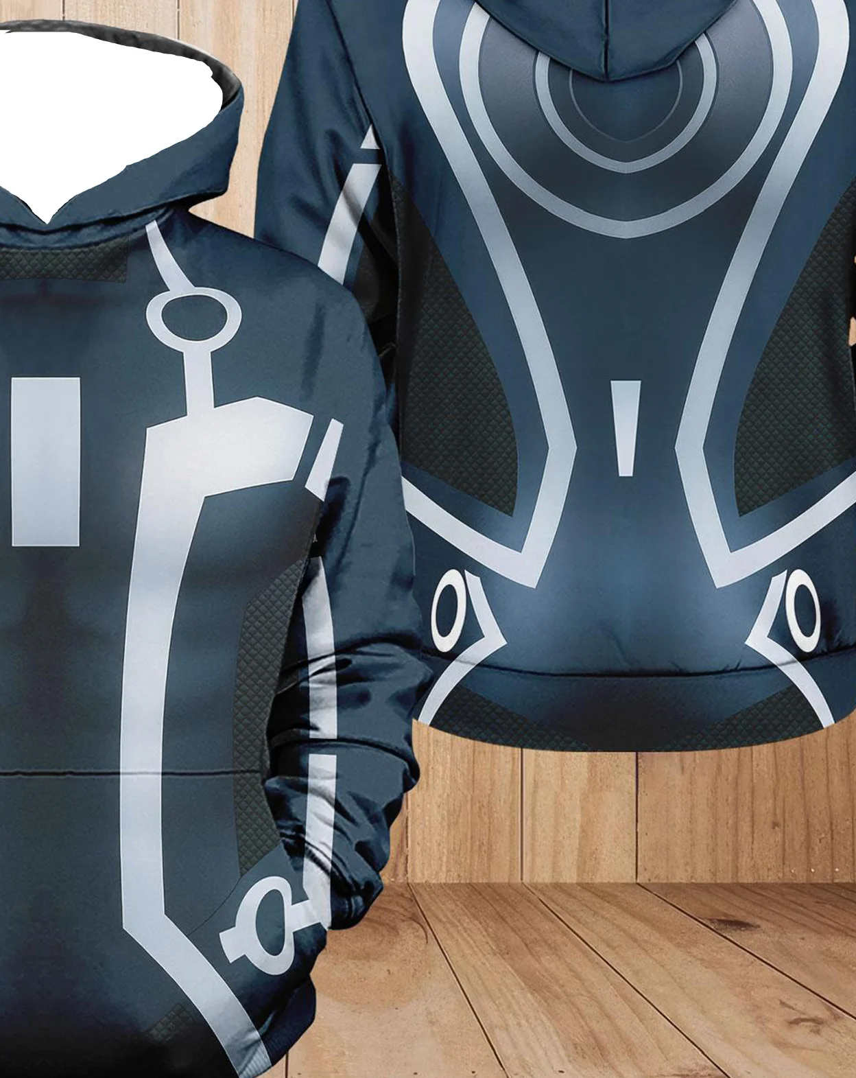 سويت شيرت بقلنسوة جديد للرجال، طباعة دائرة Tron Light Cycle، سترة رياضية كاجوال لخريف وشتاء، رائعة جدًا!