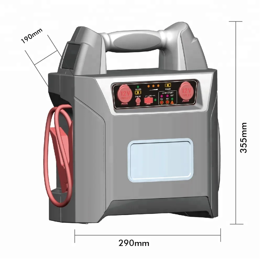 Newest 12V 24V Car Jump Starter sealed Truck Acid Lead Battery Power Station Power Inverter