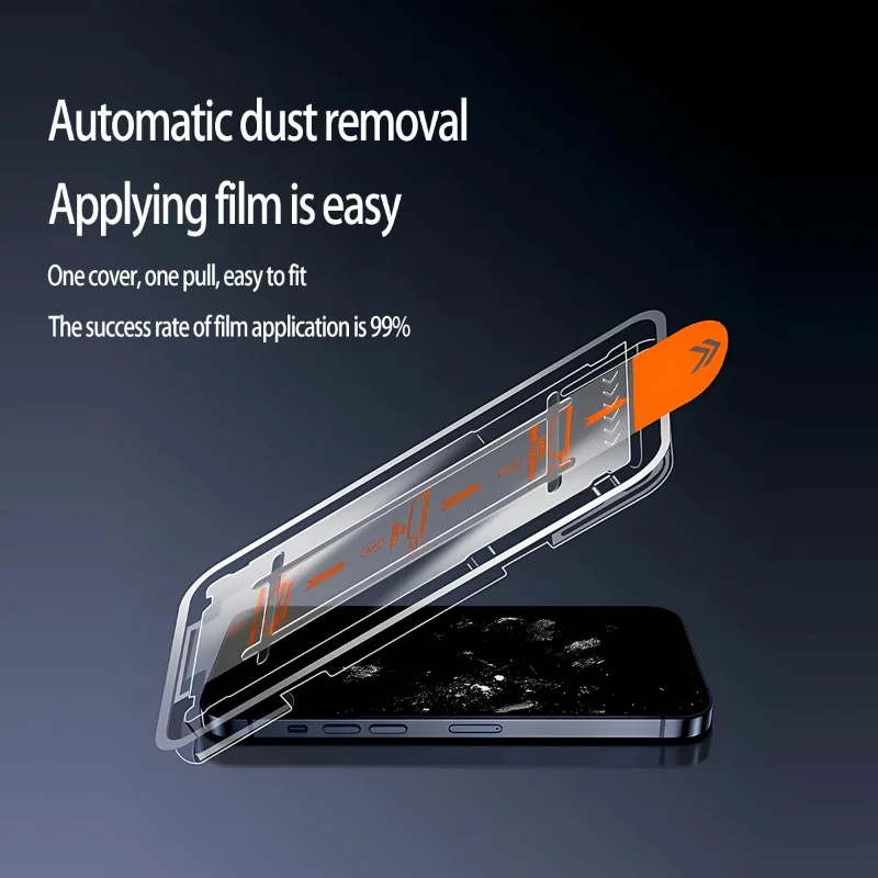 3 قطعة واقي للشاشة من الزجاج المقسى لهاتف آيفون 17 16 15 14 Pro Max 13 12 11 Pro Mini XR XS Max طبقة زجاجية لتطبيق بنقرة واحدة #4