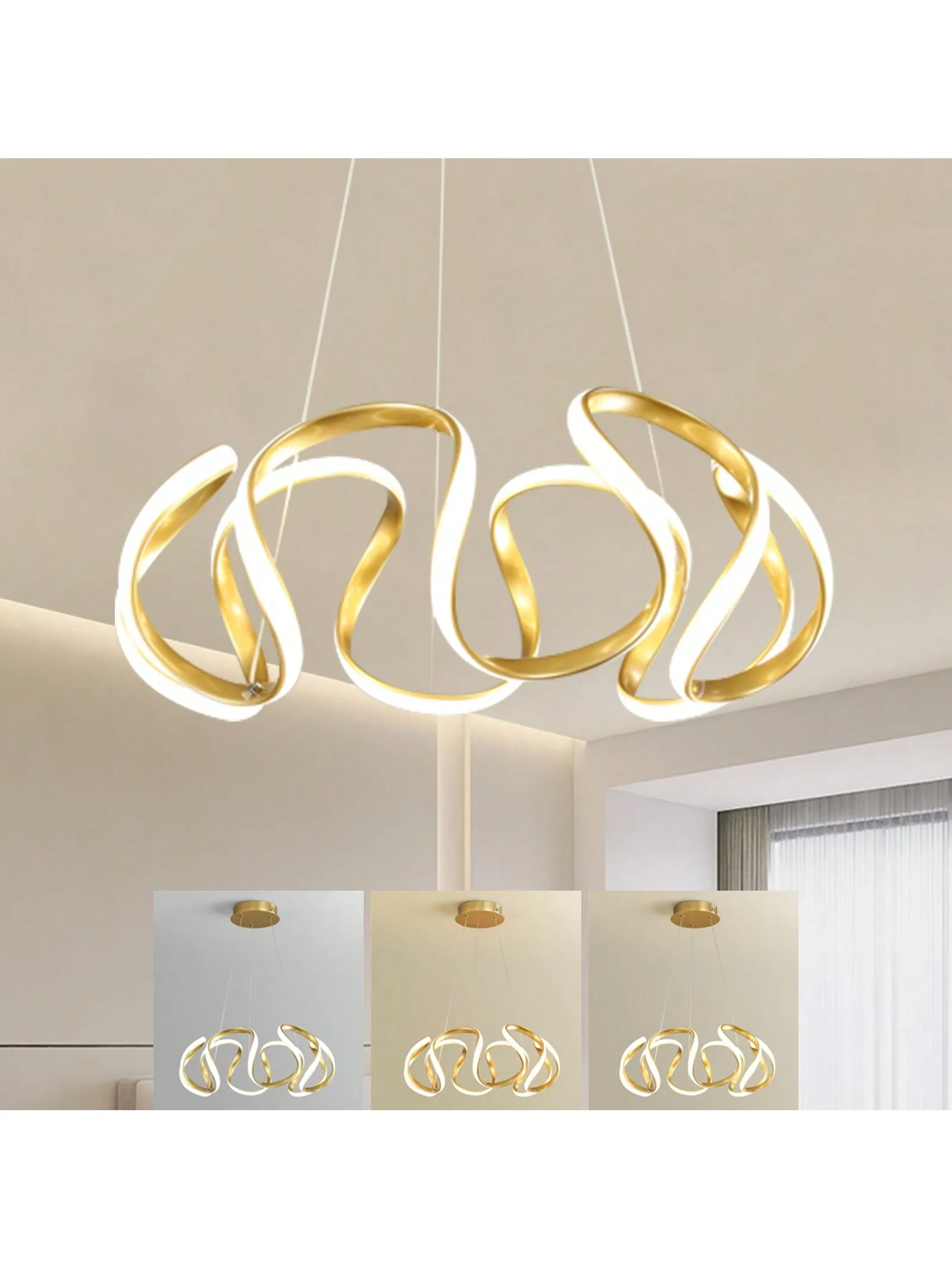 

Modern Creative Design Luxurious Art LED Pendant Light Adjustable Dining Bar Living Room Study Pendant Light Home Decoration