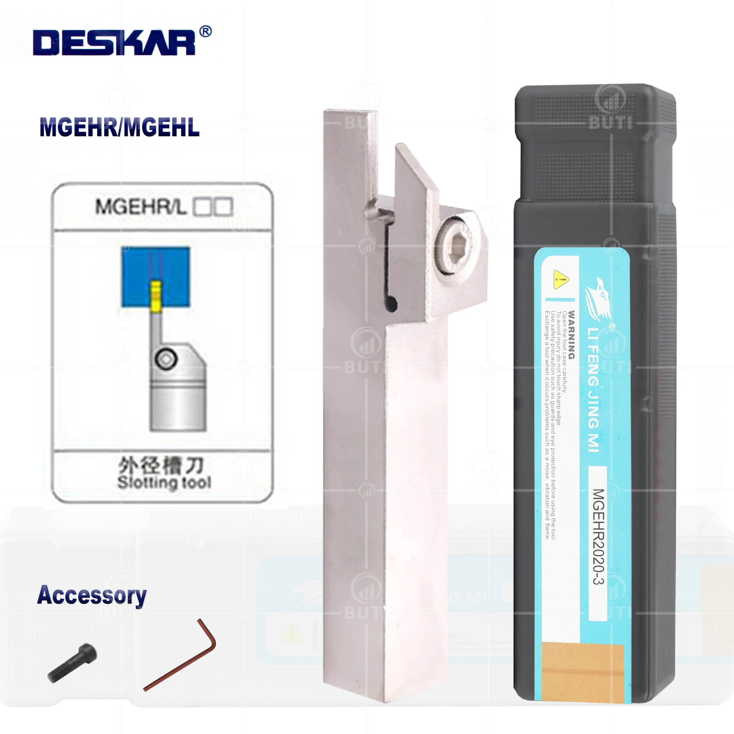 DESKAR 100% Original MGEHR1212 MGEHR1616/2020/2525 MGEHR MGEHL Grooving Tool Holder Boring Bar CNC Tools External White Holders