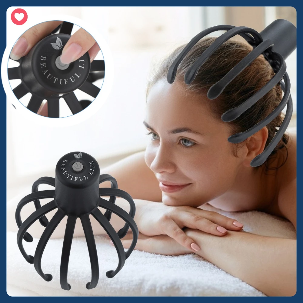 

Multi Claw Electric Head Massager Health Massage Tool Charging Octopus Scalp Therapy Relaxation