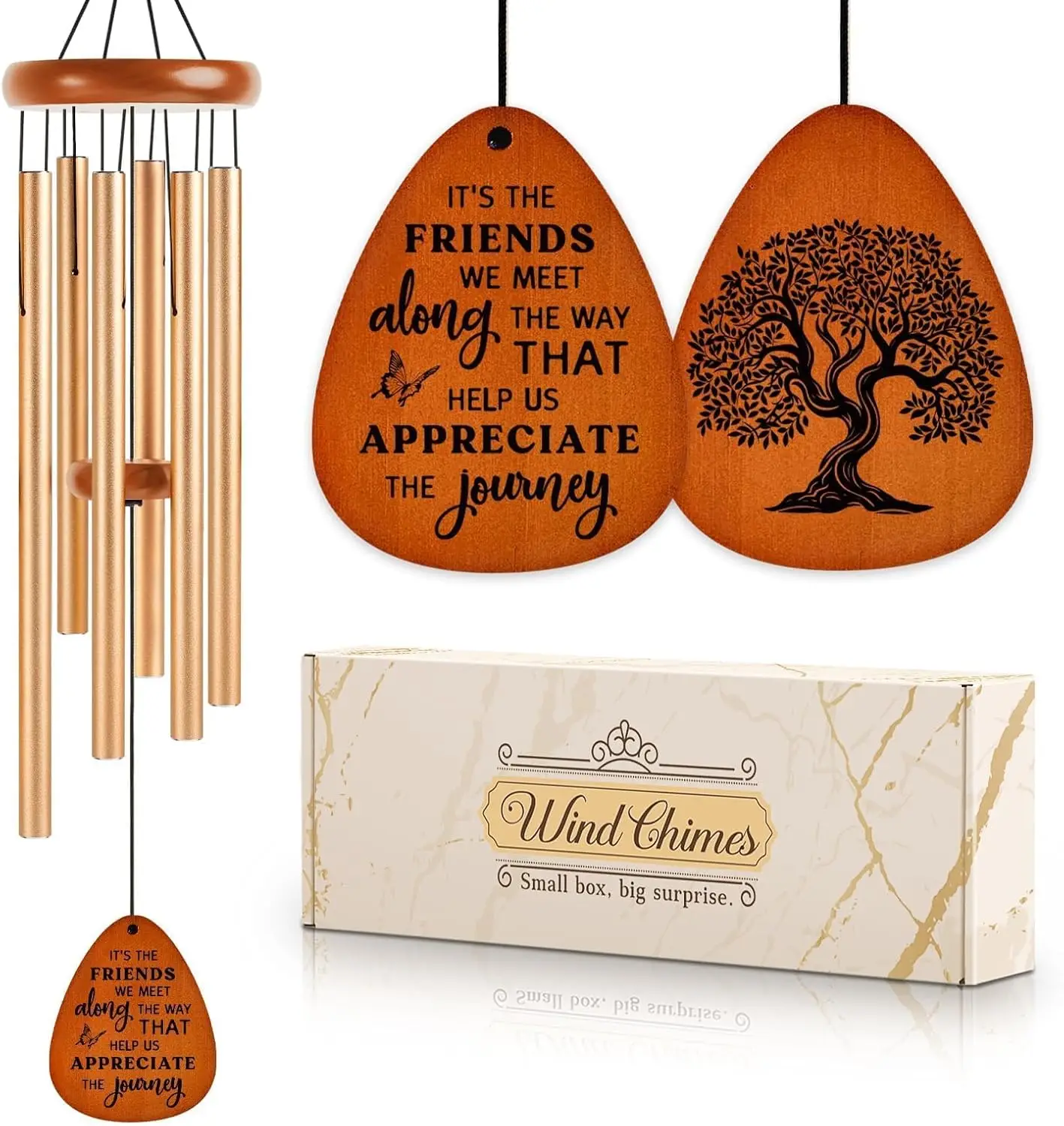 

Ветряной колокольчик дружбы для женщин и мужчин, декор для сада, патио, двора, подарок лучшему другу