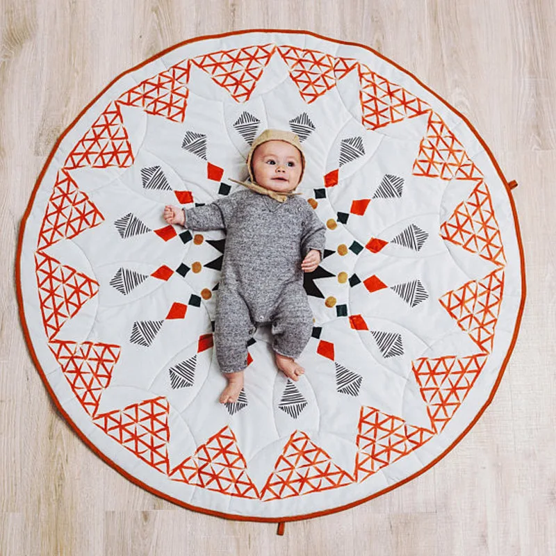 

Dropshipping Moroccan style baby game play crawling mat blanket for children room decoration