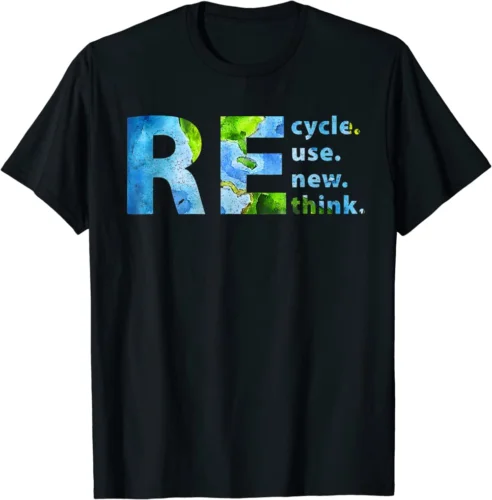 New-Recycle Reuse Re-new Rethink Environmental Activism Unisex T-Shirt