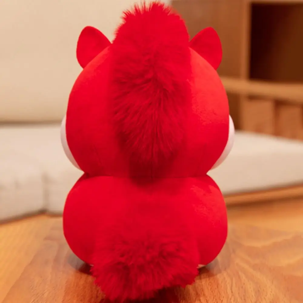 

Desk Decoration Mane Cartoon Horse Chinese Style PP Cotton Zodiac Horse with Blessings Traditional Horse 2026 New Year