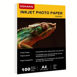 A4 Size 100 Sheets Presentation Paper Matte 8.3x11.7 Inkjet 32lb 108gsm Single Side Printable Photo for All Dye InkInkiet Printe