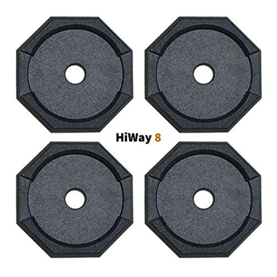 

HiWay RV Leveling Pads - Permanent Jack Stabilizers for RVs - 8 Round Leveling Jack Pads for HWH Leveling System - Heavy Duty R
