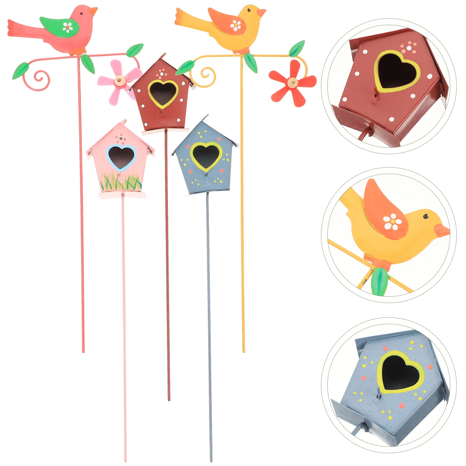 

5 Pcs Decorative Garden Stakes Outdoor Cutting Accessories Ornament Decorations