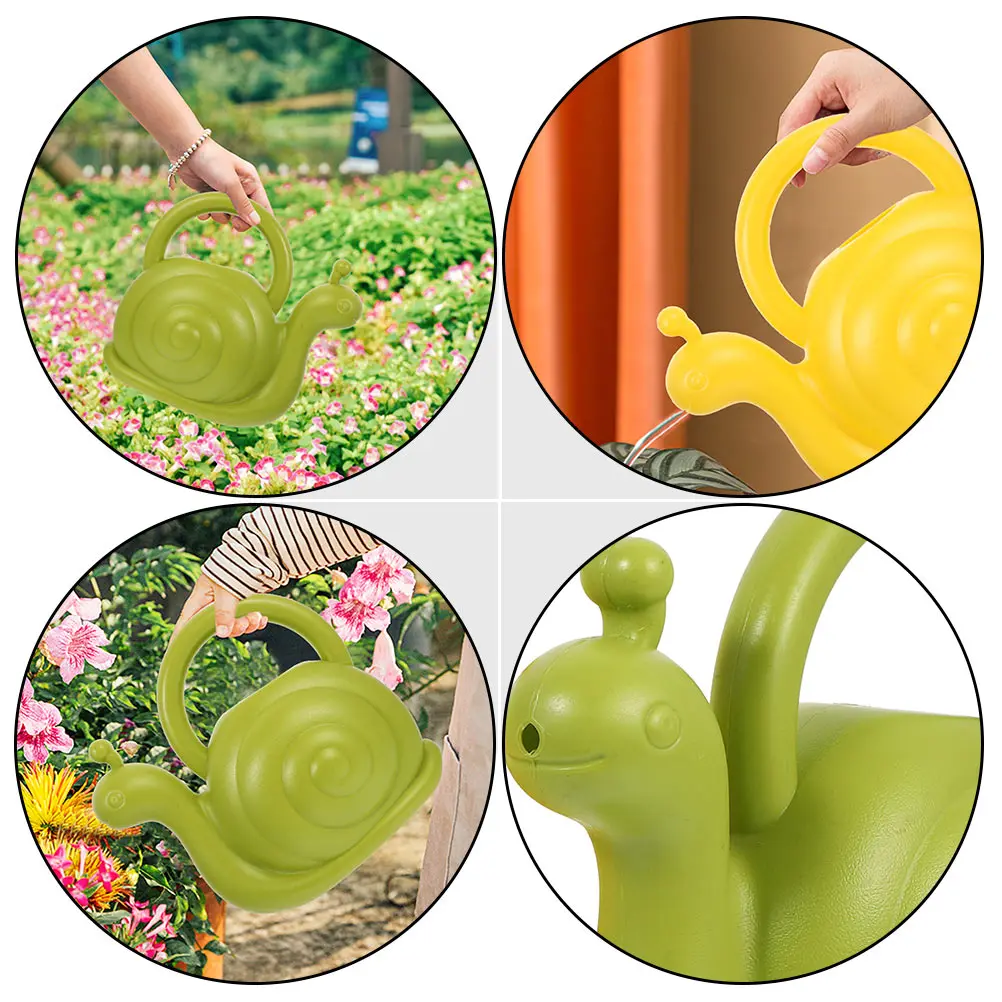 

2Pcs Snail Design Cartoon Watering Cans Plastic Garden Indoor Outdoor Plants Watering Pot for Flowers Long Spout Water Can