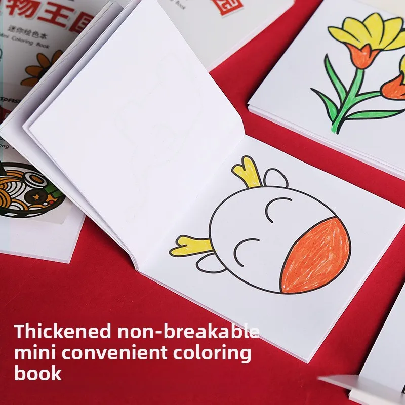 Mini Coloring Book Art Student Coloring Book Children's Picture Book Doodle Book Painting Book Cute Cartoon Picture Book
