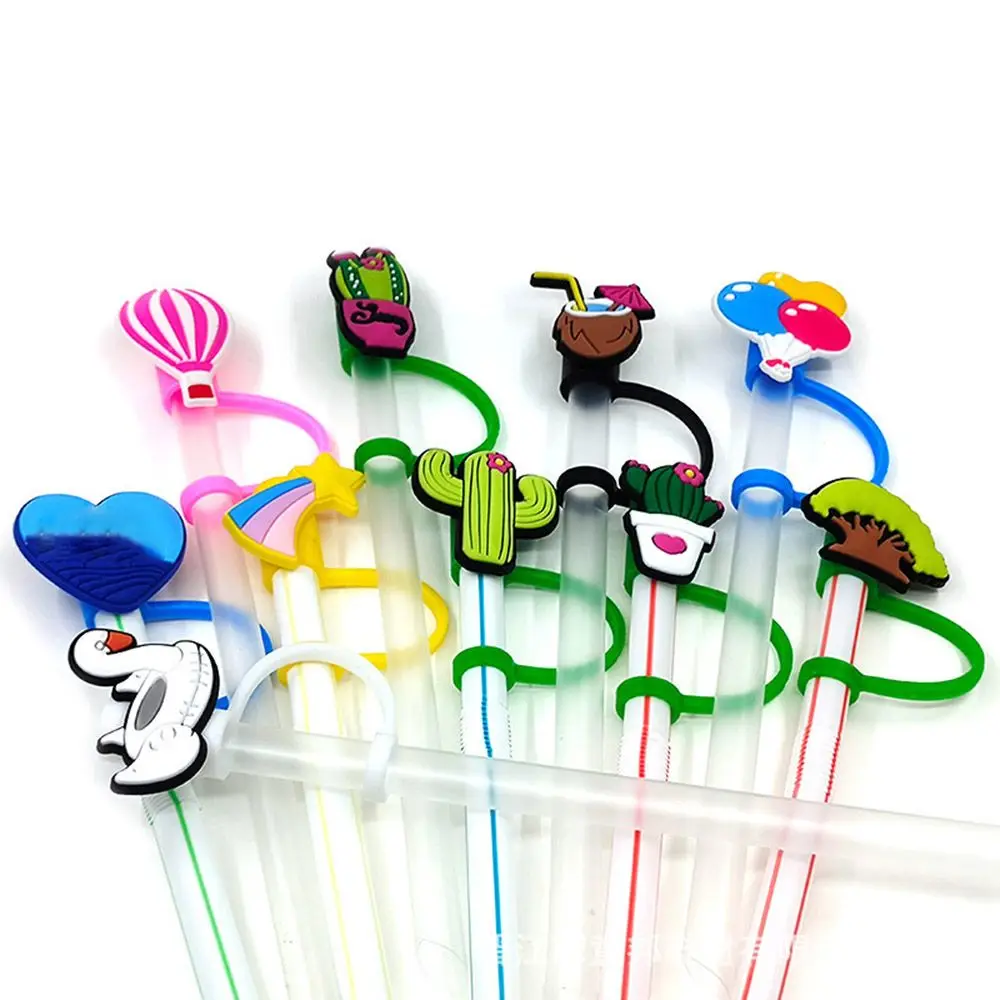 Drinking Cartoon Kitchen Tool Cup Accessory Straw Tips Cover Splash Proof Plugs Tips Cover Straw Plug Drinking Dust Cap