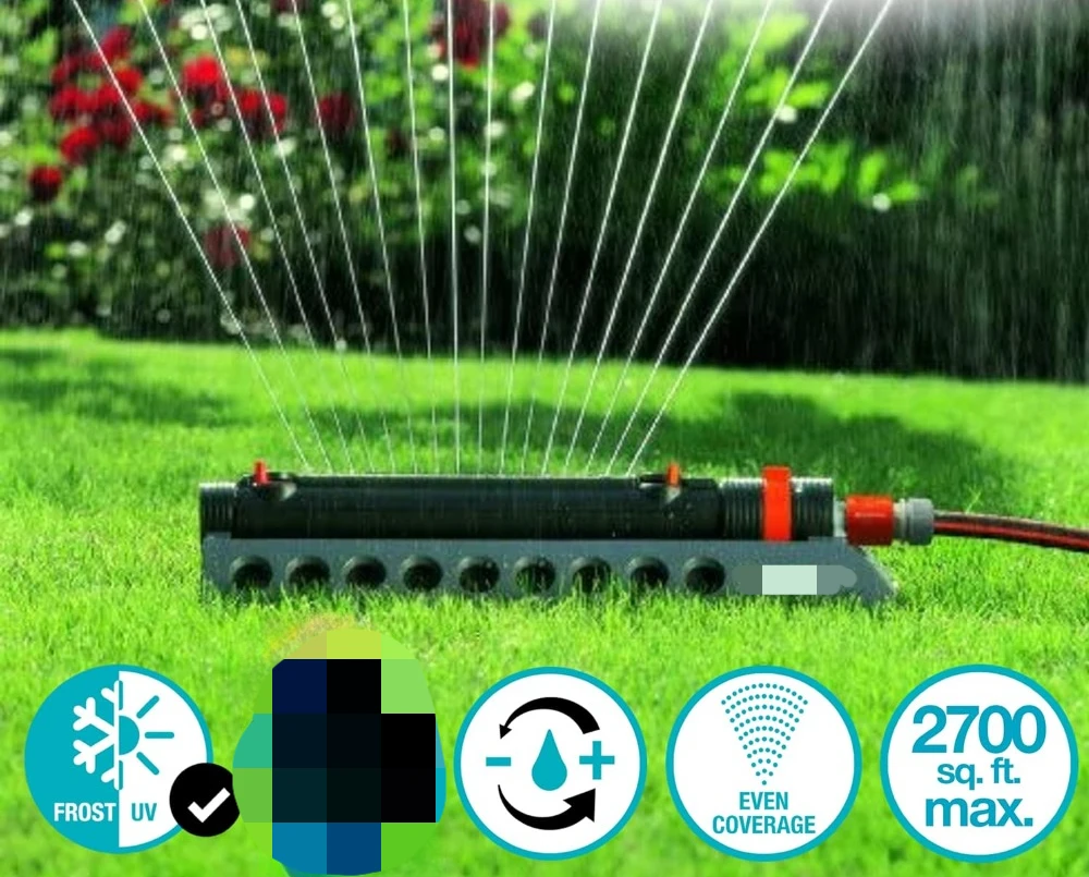 Sprinkler Aquazoom 2700-Square Foot Oscillating Sprinkler with Fully Adjustable Width Control Watering & Irrigation System Plant