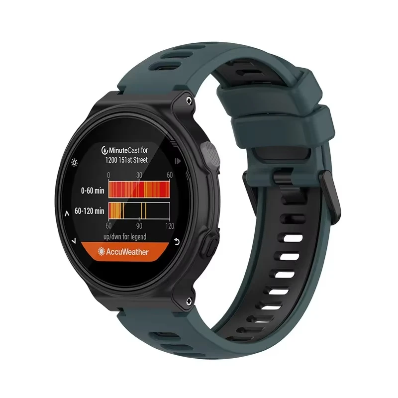 Pasek do Garmin Forerunner 220 230 235 735XT 735 620 630 miękki silikonowy pasek wymiana inteligentna bransoletka do zegarka Correa