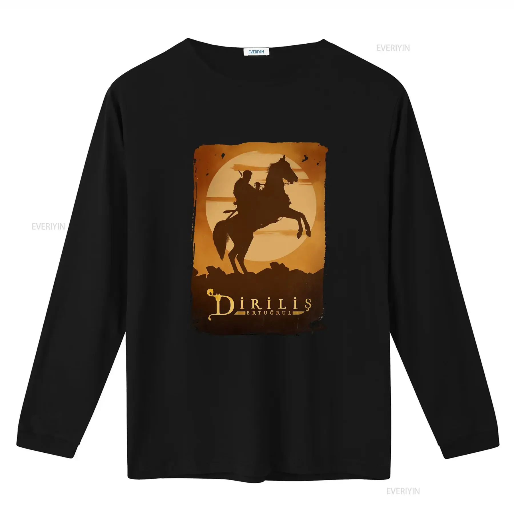 Dirilis Ertugrul Turkish Movie Ottoman Inspired  White Men's T Shirt K273 Stylish and Unique Design for Lovers vintage Washed