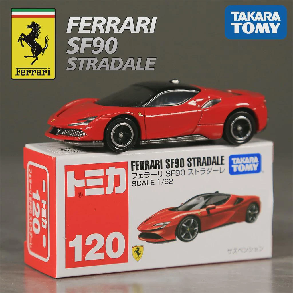 

Takara Tomy Ferrari SF90 120# Alloy Car Diecasts & Toy Vehicles Car Model Miniature Scale Model Car For Children