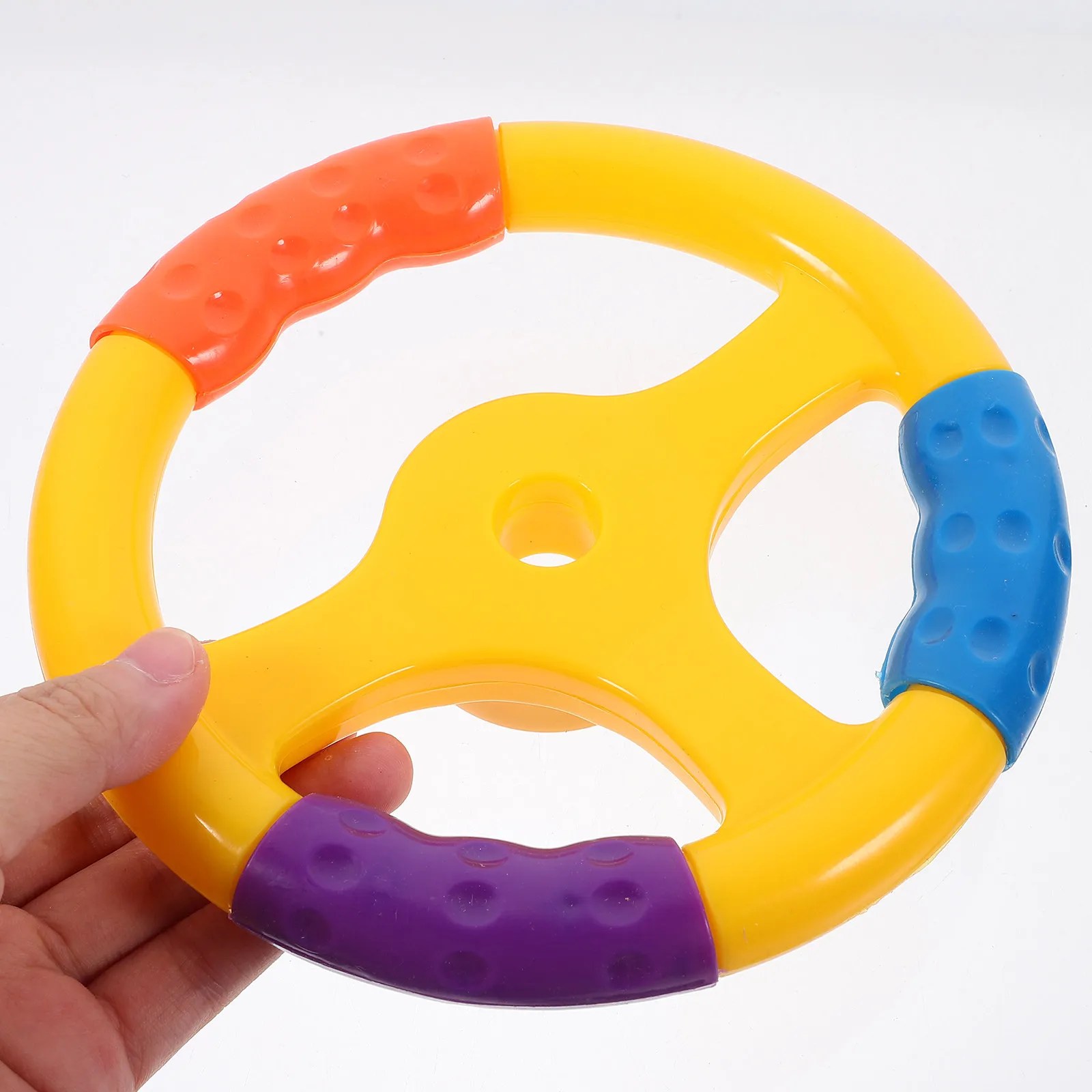 

Car Steering Wheel Plastic Simulated Driving Bumper Car Accessory Kids Grip Steering Wheel for Children's Birthday Holiday Gift