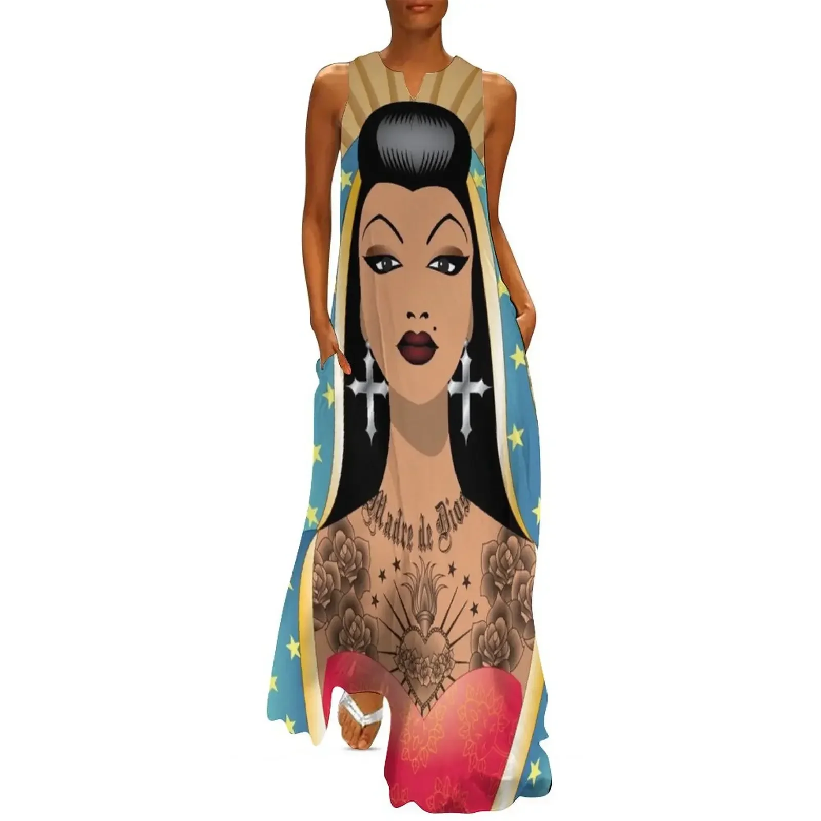 

Chola Guadalupe Long Dress long dress women summer dresses women 2025 Women's dress bandage