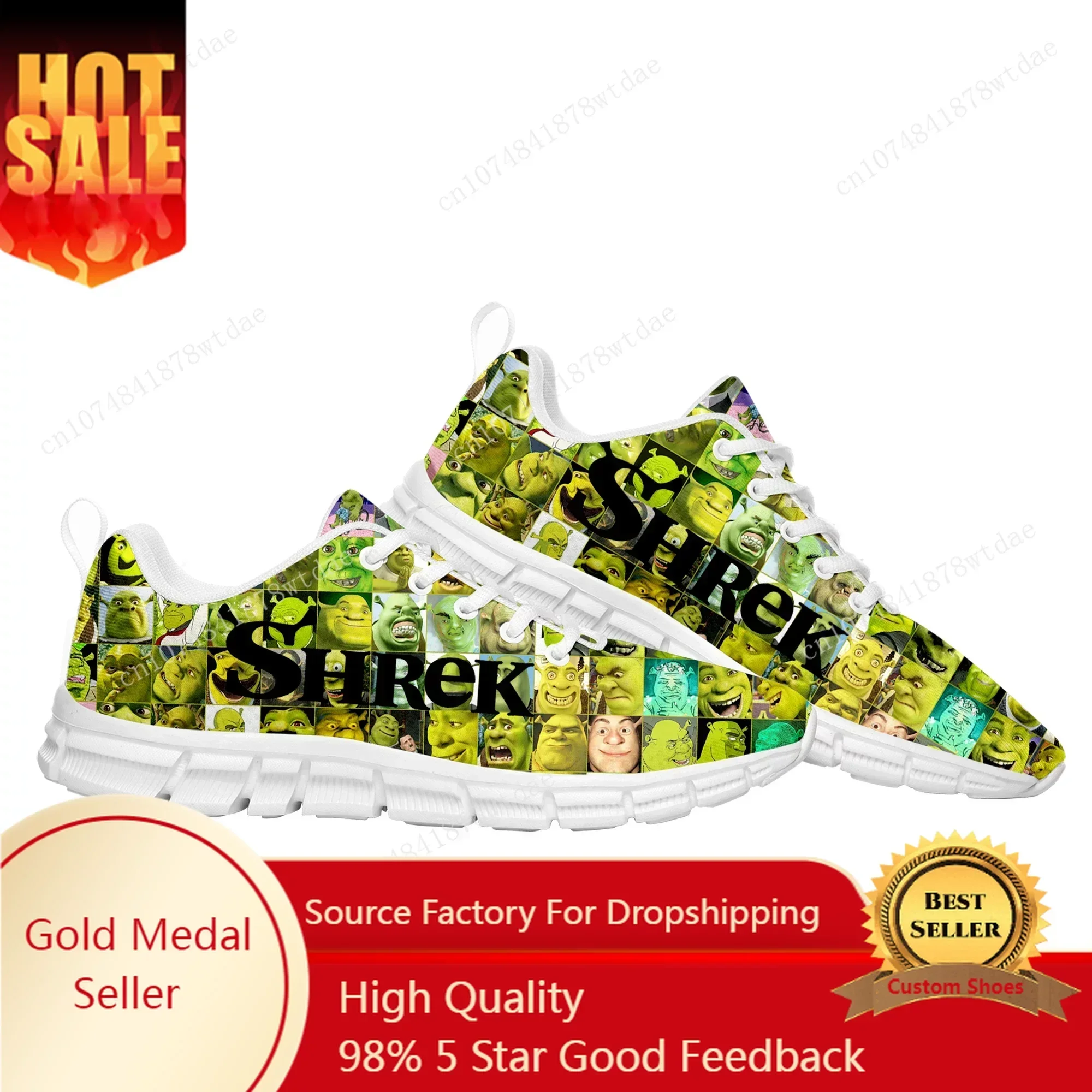 S-Shrek Sports Shoes Mens Womens Teenager Kids Children Sneakers High Quality Anime Cartoon Comics Manga Sneaker Custom Shoe