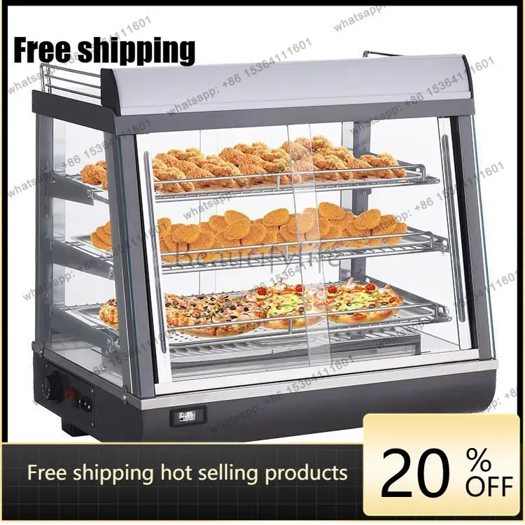 Desktop small display cabinet commercial deli burger fried chicken fries thermostat