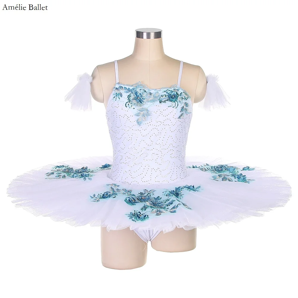 

BLL011 White Spandex Bodic Pre-professional Ballet Tutu Girls & Women Stage Performance Ballet Costume Tutus