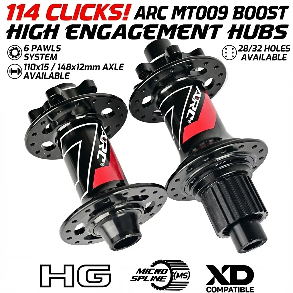 ARC MT009 BOOST ハブ 110x15 148x12mm 6ポール 114クリック 28H/32H