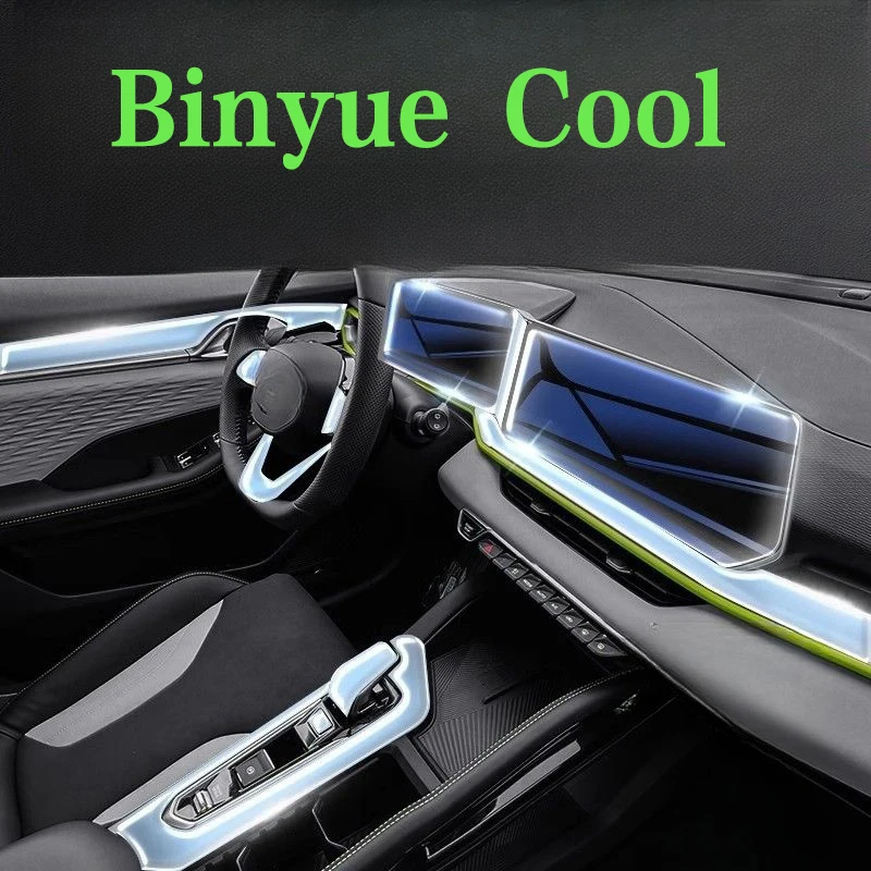 Car GPS Door Center Console Media Dashboard Navigation TPU Anti-scratch Protector Film For Geely Binyue COOL