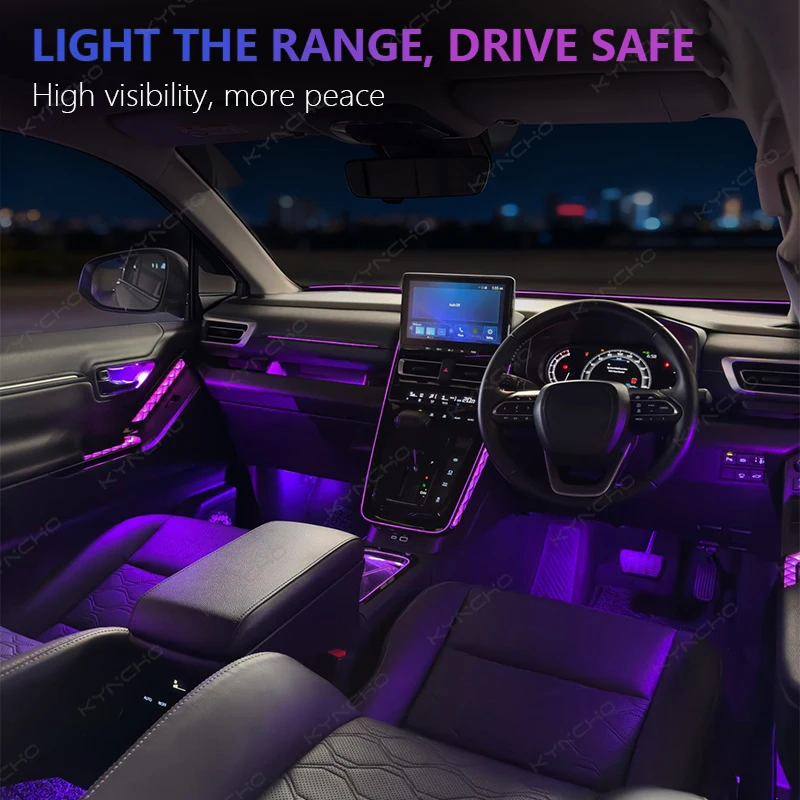 Dynamic LED Symphony Interactive Car Ambient Light System for Toyota Innova 2021 2025 Auto Interior Light with Control Ambiance