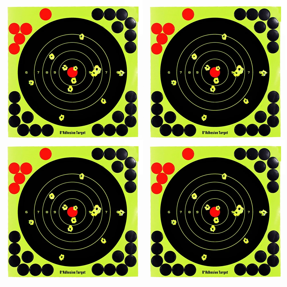 10-50Pcs Round Target Pasters Reactive Splatter Targets Sticker Paper 8 inch Self Adhesive Stickers Shooting Training Accessory