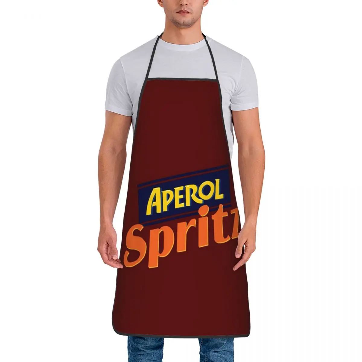 Aperol Spritz Aprons for Women Men Kitchen Chef Cooking Tablier Household Bib Baking Cleaning Accessories Adult Pinafore