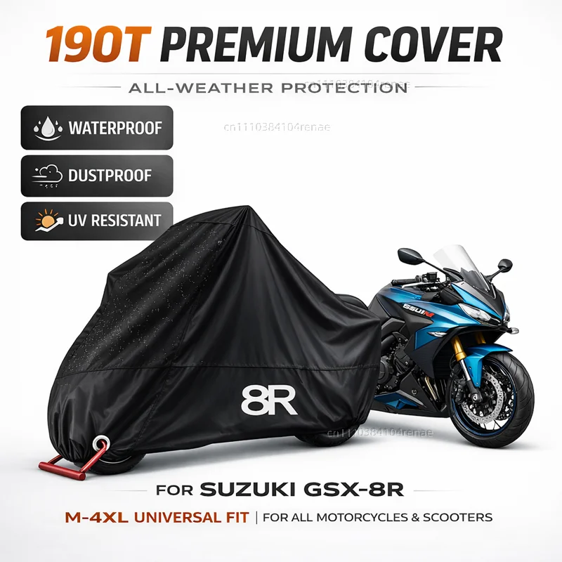 

For SUZUKI GSX-8R GSX8R GSX 8 R 2023 2024 2025 GSX 8R 190T Motorcycle Cover Waterproof Dustproof UV Protection All Season