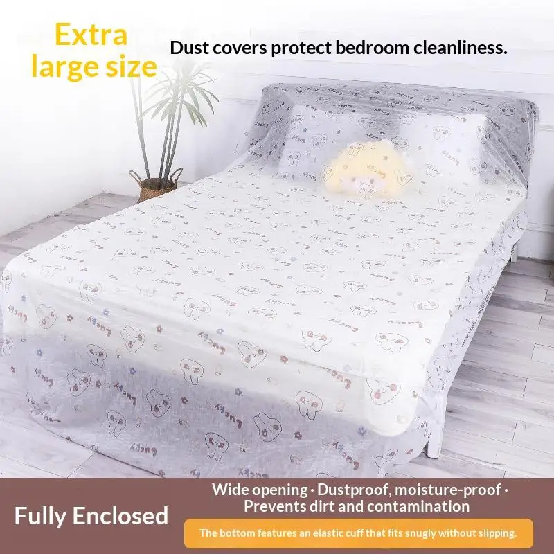 Thick Disposable Dust Covers Elastic Plastic Dustproof Film for Sofa Bed Furniture Renovation Moving Protection