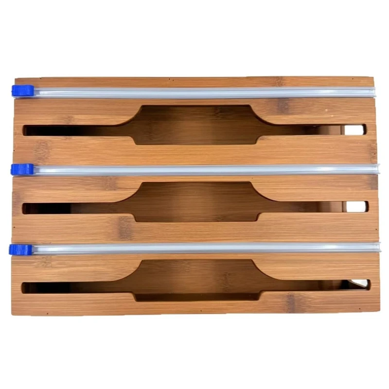 

Bamboo storage box, portable, sundries, knife and fork , plastic wrap, fresh-keeping bag storage, kitchen