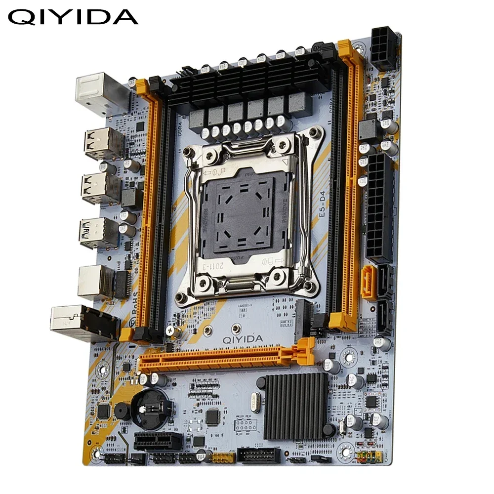 QIYIDA X99 Motherboard Set Combo Xeon Kit E5 2650 V4 CPU LGA 2011-3 Processor 16GB DDR4 RAM Memory NVME M.2 NGFF SATA ED4