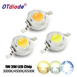 Chip LED 1W 3W lampada COB ad alta potenza caldo neutro bianco freddo 3.2-3.6V Mini lampadina diodo SMD per fai da te perlina proiettore riflettore parte