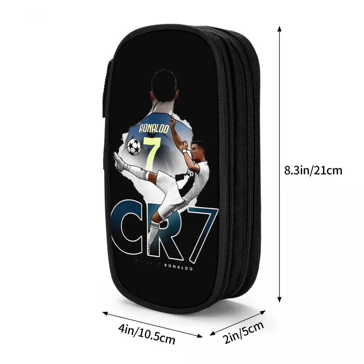 CR7 Cristiano Ronaldos Fani piłki nożnej Gracz Merch Piórnik o dużej pojemności Przybory szkolne dla dzieci Piórnik Niesamowity prezent