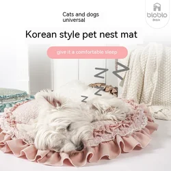 Extra Large Dog Sleeping Mat To Soothe Dog Bed, Fall Plush Cat Bed Puppy Mattress Warm Kennel Mat Winter Pet Crate Mat Lace Mat