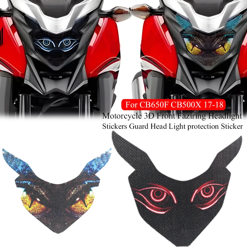 For HONDA CB650F CB500X 2017 2018 19 Motorcycle accessories Front Fairing Headlight Guard Sticker Head light protection Sticker