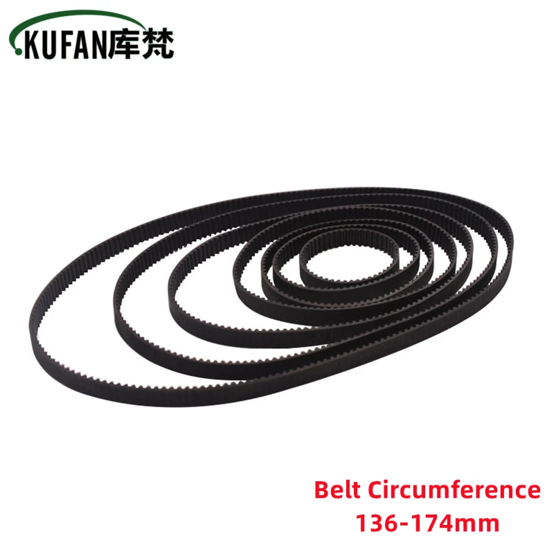 KUFAN 3D Printer GT2 Width 6/10mm Closed Loop Rubber 2GT-6mm Timing Belt Length 136 138 140 144 150 152 156 162 168 170 172 mm