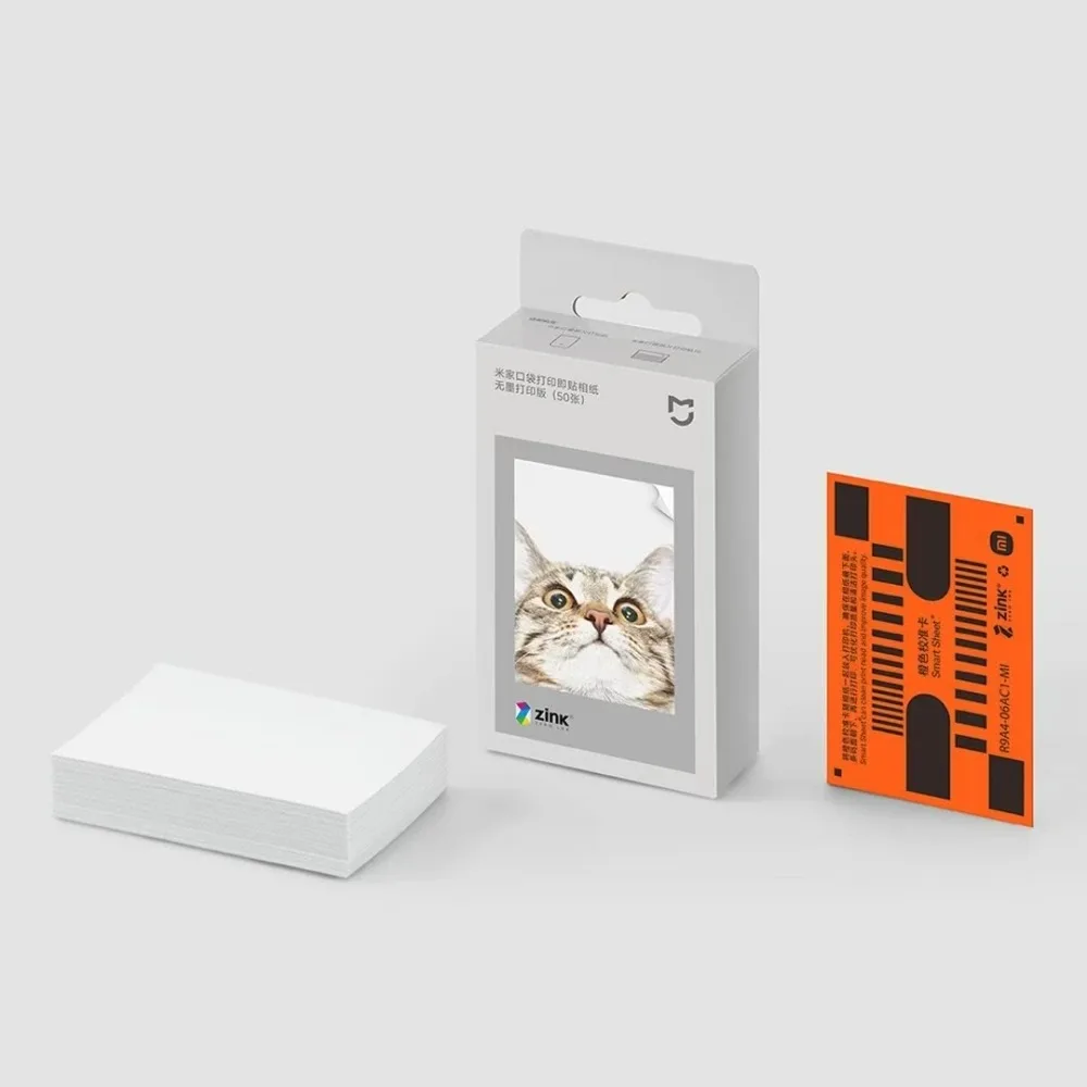 الأصلي Xiaomi ZINK طابعة الجيب ورقة ذاتية اللصق طباعة الصور 50 قطعة ورقة Xiaomi 3 بوصة طابعة صور الجيب الصغيرة 50 قطعة