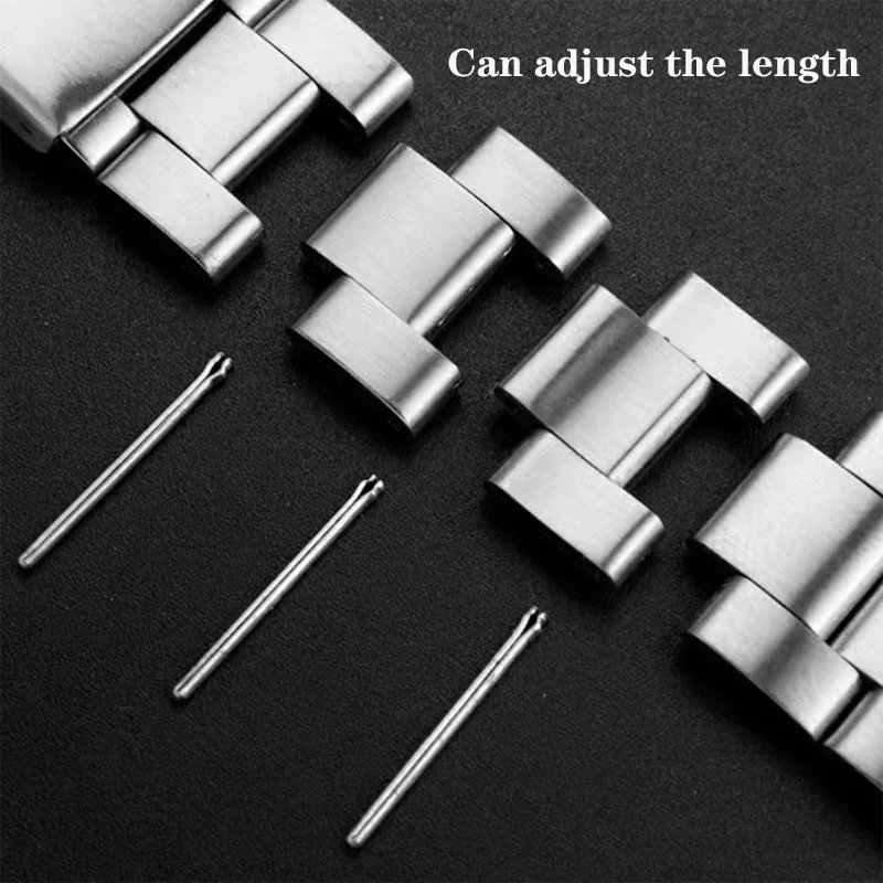 

For Seiko No. 5 Stainless Steel Watch Strap SKX007 SKX009 SRP599 Curved End Watchband 20mm 22mm Metal Watch Chain Silver Black